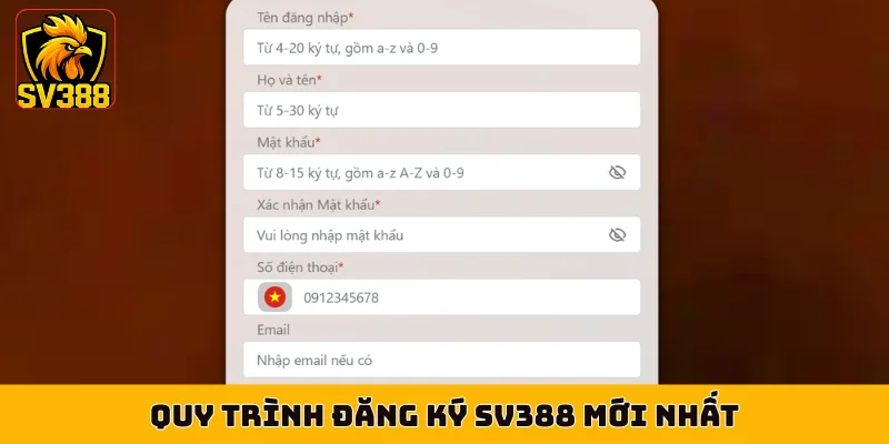 Quy trình đăng ký SV388 mới nhất
